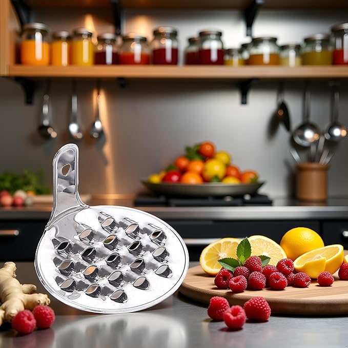 Large Bean Jelly Scraper,Cold Jelly Grater,Stainless Steel Jelly Scraping Scraper,Chinese Pasta Liang Pi Maker,Multipurpose Jelly Scraper, Peeling, Grating and Slicing Tool