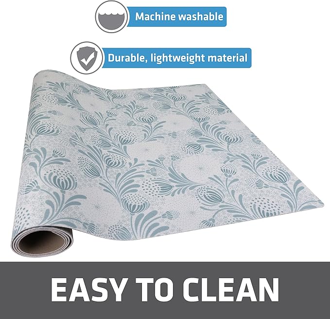Drymate Premium XL Under Sink Mat, Waterproof Cabinet Protection Mats for Kitchen & Bathroom, Absorbent Shelf Liners, Slip-Resistant, Non-Adhesive, Machine Washable (USA Made)(24?쓝59??(Light Blue)