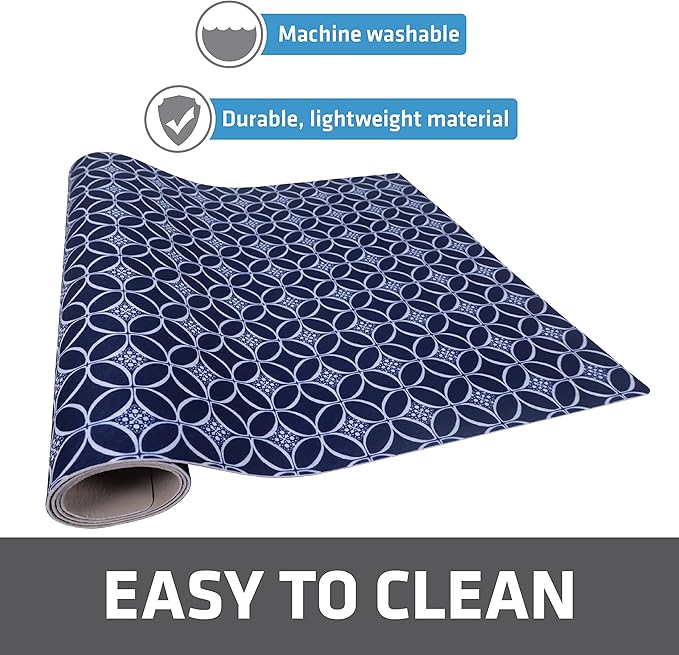 Drymate Premium XL Under Sink Mat, Waterproof Cabinet Protection Mats for Kitchen & Bathroom, Absorbent Shelf Liners, Slip-Resistant, Non-Adhesive, Machine Washable (USA Made)(24?쓝59??(Indigo)