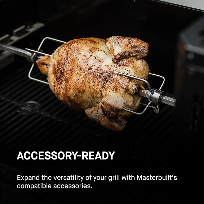 Masterbuilt® Gravity Series® 600 Digital Charcoal Grill and Smoker,WiFi Technology, GravityFed??Charcoal Hopper, 600 Cooking Sq. Inches, Reversible Smoke&Sear Cast Iron Grates, Black, Model MB20041023