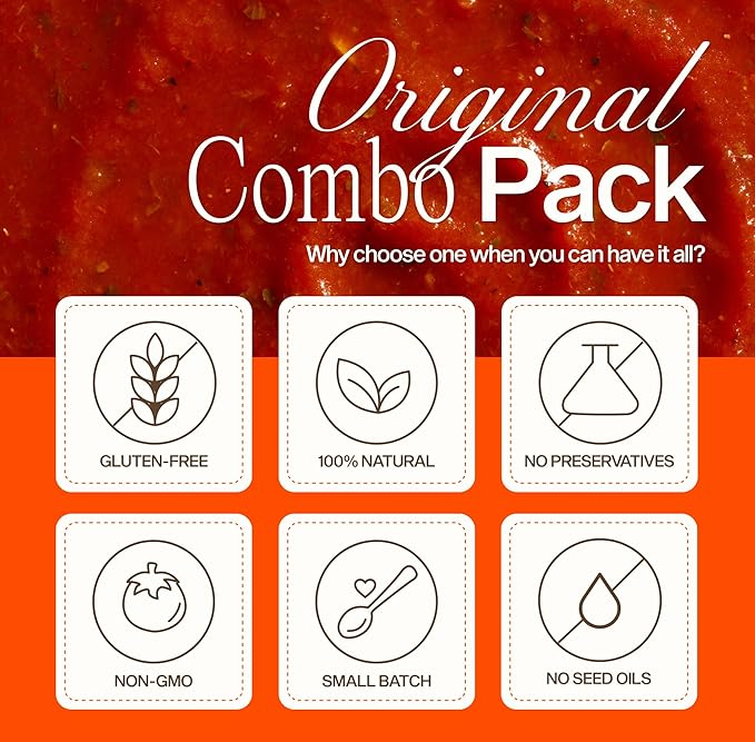 Sauz | Variety Pack, 25 Oz Jars (4-Pack), Includes Hot Honey Marinara, Creamy Calabrian Vodka, Wild Rosemary, Summer Lemon, Gluten-Free, Non-GMO, Multi-Use, Clean Ingredients ??Small Batch Craft Sauces