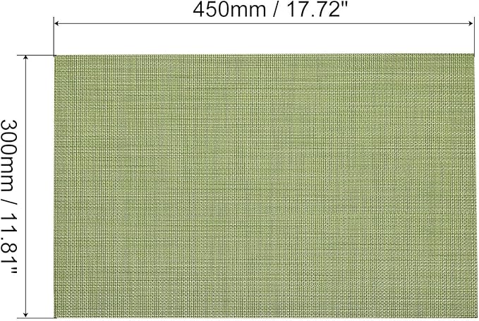 uxcell Place Mats 450x300mm Table Mats Set of 2 PVC Washable Woven Placemat Grass Green