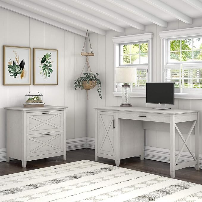 Bush Home Salinas Kitchen Pantry Cabinet with Doors in Ash Brown
