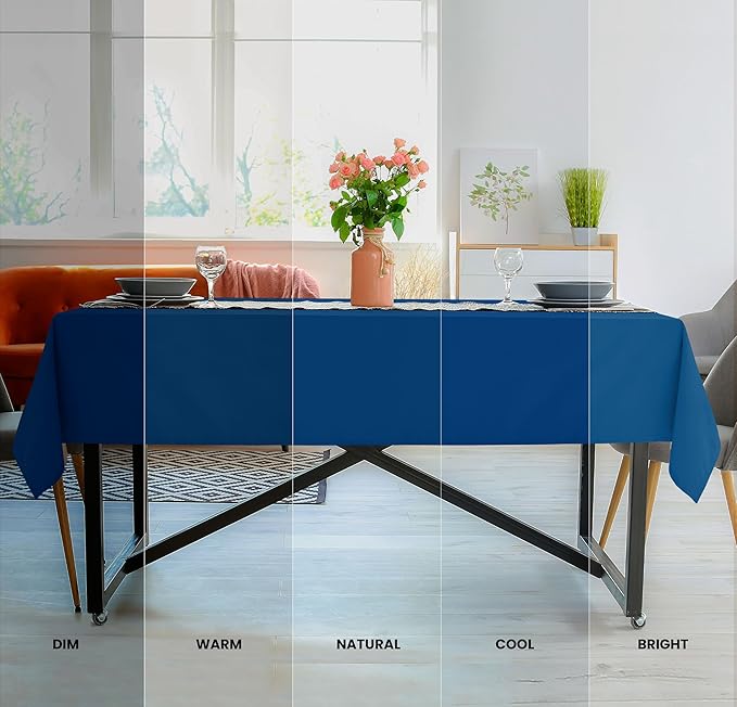 Utopia Kitchen Rectangle Table Cloth 2 Pack(60x102 Inches, Royal Blue), Tablecloth Machine Washable, Polyester Table Cover for Dining, Buffet Parties, Picnics, Events, Weddings and Restaurants