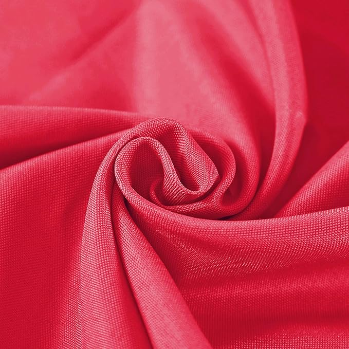 Cupuamon Rectangle Tablecloth 90x156 inch Washable Polyester Fabric Table Cloth for Wedding Party Dining Banquet Decoration（90x156, Red）