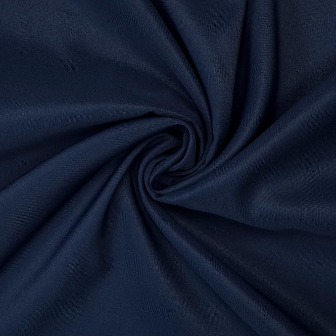 Gee Di Moda Rectangle Tablecloth - 90 x 132 Inch Navy Blue Table Cloth for 6 Foot Tables with Floor-Length Drop - Heavy Duty Washable Fabric for Holiday Party, Dinner, Weddings & Baby Shower