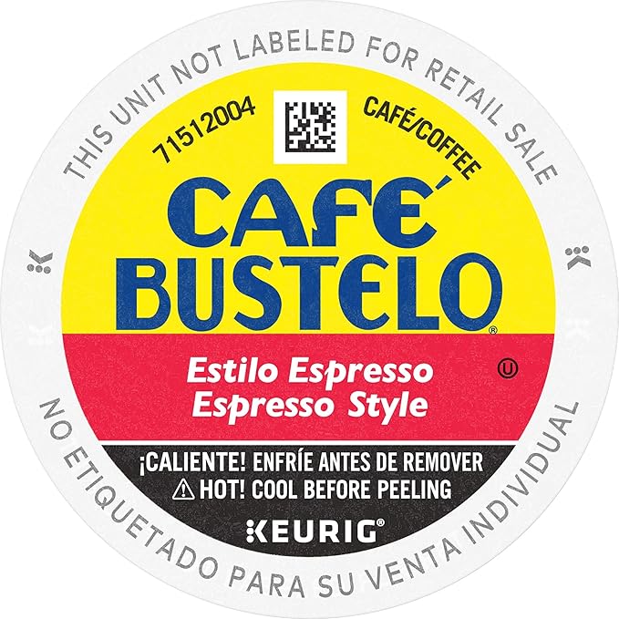 Caf챕 Bustelo Espresso Style, Dark Roast Coffee, Keurig K-Cup Pods, 32 Count Boxes (Pack of 4)