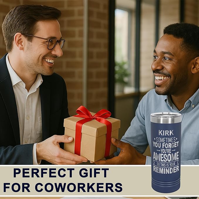 Personalized Inspirational Tumbler, Inspirational Gifts for Men Dad Father Wife Sister Women, Custom Birthday For Him Her, Customized You?셱e Awesome Tumbler, Teacher Coworker Gifts 22oz Navy Blue