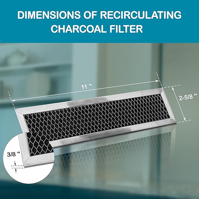 GE WB02X10943 JX81D Microwave Charcoal Filter Replacement (2-Pack) ??Compatible with GE, Whirlpool, LG Models