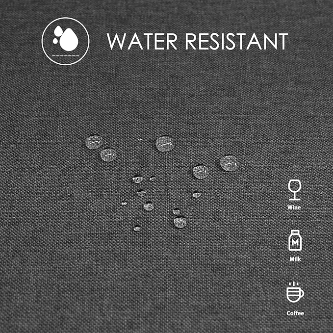 BALCONY & FALCON Table Cloth for 6ft Rectangle Tables ??Waterproof, Wrinkle-Free Farmhouse Tablecloth for Dining, Kitchen, Wedding, Baby Shower, Holiday Gatherings (Dark Gray, 55" x 95")