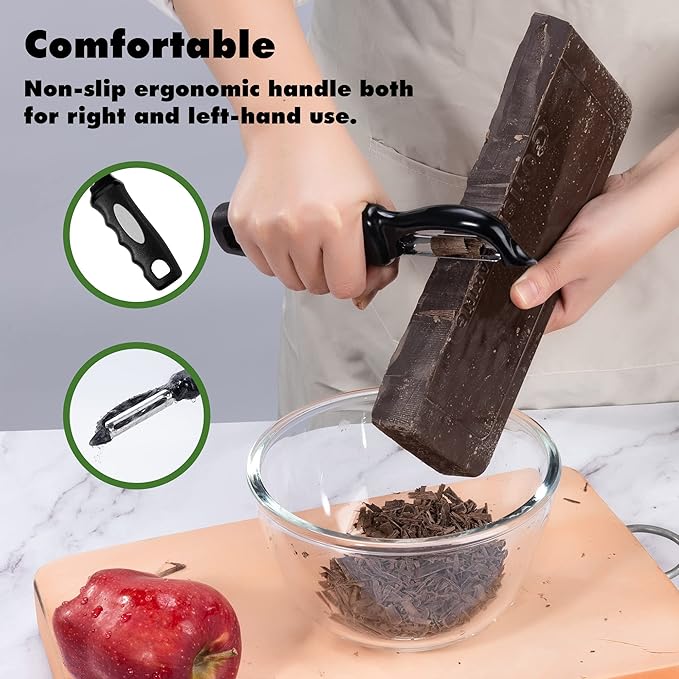 Rainspire Vegetable Peeler Potato Peelers for Kitchen, Sharp Stainless Steel Blades Veggie Peeler, Comfortable Handle Fruit Peeler, Carrot Peeler Apple Peeler Dishwasher Safe, 2-Pack