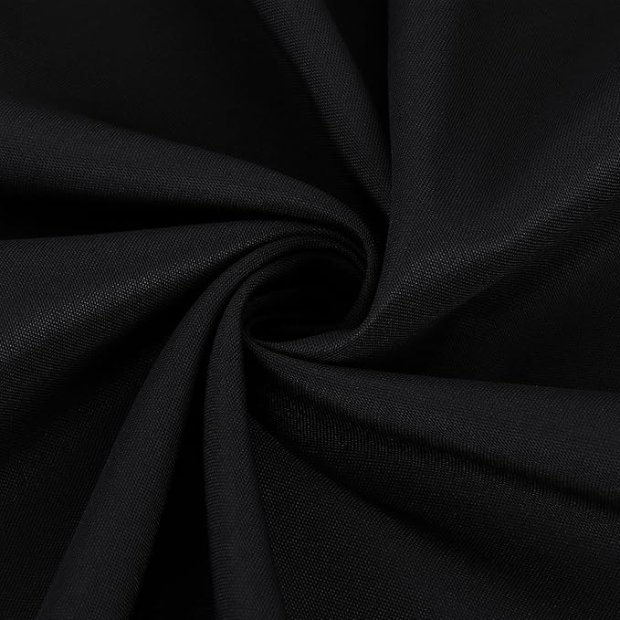 Fitable 6 Pack Black Round Tablecloths - 120 Inches in Diameter - Stain Resistant and Washable Table Clothes, Polyester Fabric Table Covers for Wedding, Party, Banquet, Formal Events