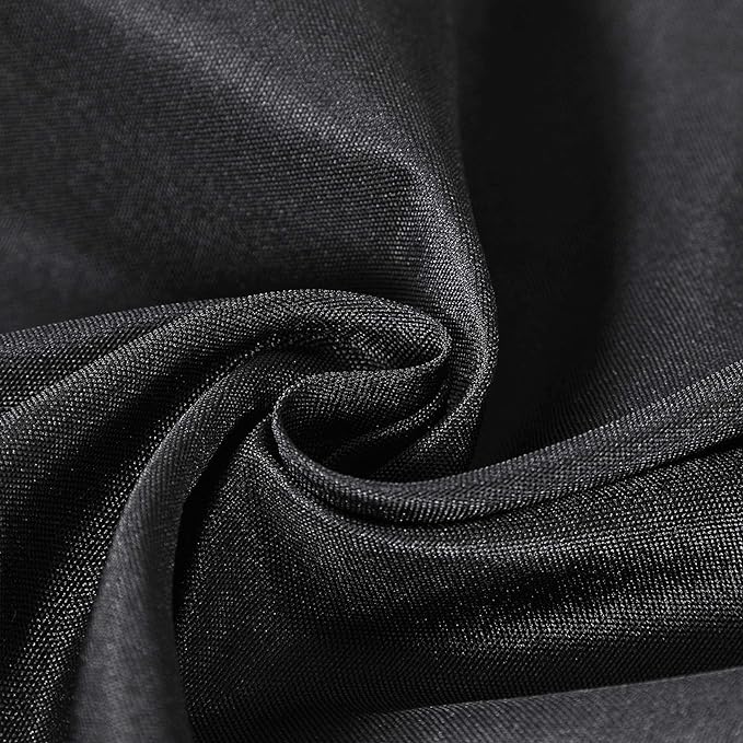 Cupuamon 60 inch Round Tablecloth Washable Polyester Table Cloth Decorative Table Cover for Wedding Party Dining Banquet（60 inch,Black）