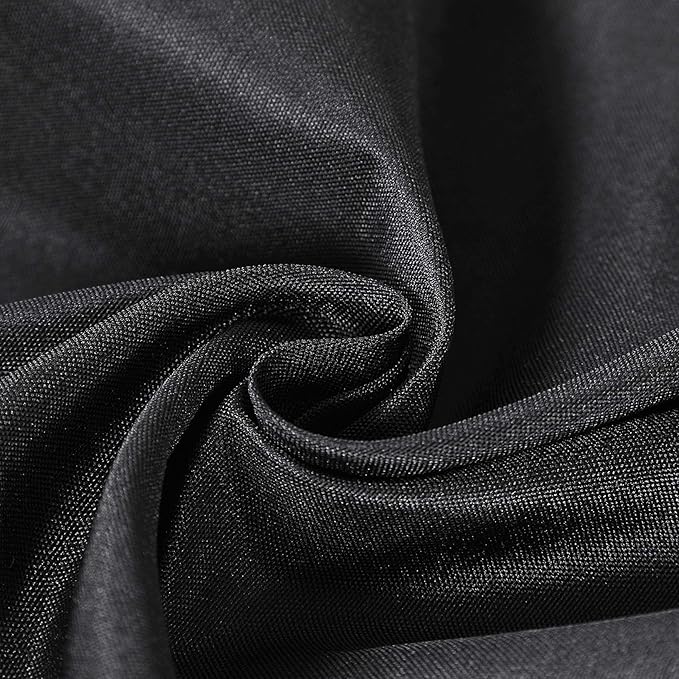 Cupuamon Rectangle Tablecloth 90x156 inch Washable Polyester Fabric Table Cloth for Wedding Party Dining Banquet Decoration（90x156, Black）