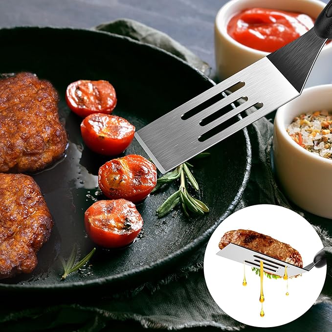 Small Spatula, Mini Serving Spatula for Kitchen Use, Metal Spatula for Serving and Turning, Ideal for Pancakes, Brownies, Desserts, Cookie, Eggs or Small Pan