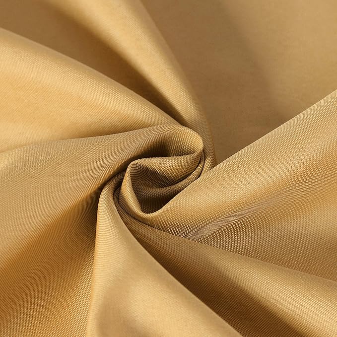 Cupuamon Square Tablecloth 90x90 inch Washable Polyester Fabric Table Cloth for Wedding Party Dining Banquet Decoration（90x90,Gold）