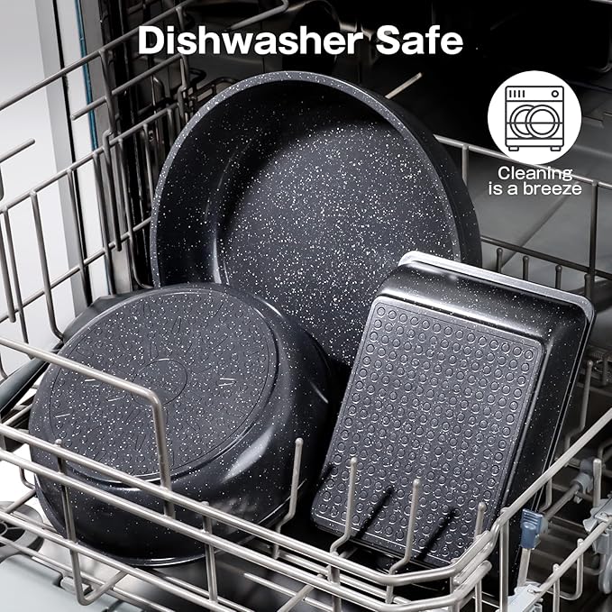 GiPP Ceramic Pots and Pans Set Non Stick, Nonstick Detachable Handle Cookware Sets, Non Toxic Induction Kitchen Pot and Pan with Removable Handle, Healthy RV Cookware, Dishwasher 竊냀ven Safe, 7 Piece