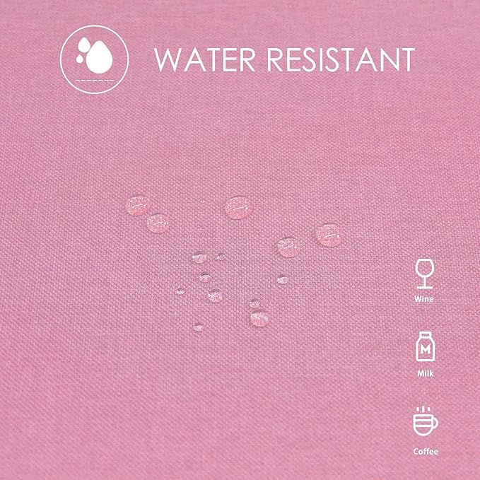 BALCONY & FALCON Table Cloth for 6ft Rectangle Tables ??Waterproof Wrinkle-Free Farmhouse Tablecloth for Dining, Kitchen, Wedding, Valentine竊?Baby Shower & Holiday Gatherings (Pink, 55" x 95")