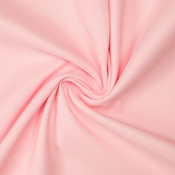 Gee Di Moda Fitted Tablecloth - 72 x 30 Inch Pink Floor-Length Fitted Table Cloth for 6 Foot Rectangle Table, Heavy Duty Washable Fabric for Parties, Dinner, Weddings, Baby Shower & Trade Show
