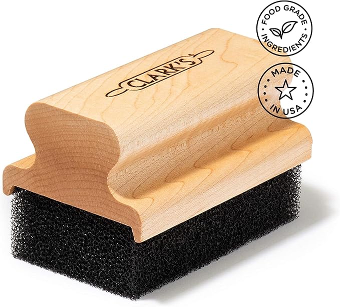 CLARK'S Cutting Board Oil & Wax Applicator - Elegant Design With Ergonomic Handle - Restores Beauty Of Your Butcher Block And Wood Surfaces - Smooth And Consistent Finish - Made From Hardwood Maple