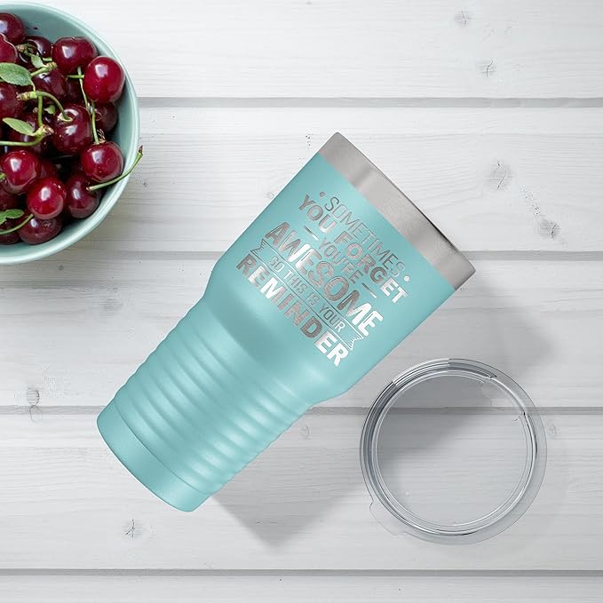 Spotted Dog Company Inspirational Tumbler, Inspirational Gifts for Men Dad Father Wife Sister Women, Birthday For Him Her, You?셱e Awesome Tumbler, Teacher Coworker Gifts 30oz Teal