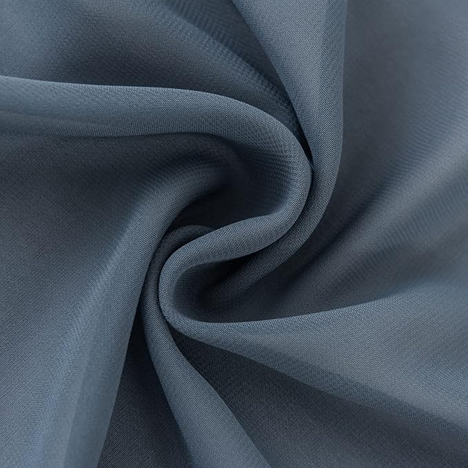 flohar 6Pack 9ft Chiffon Table Runner 14x108 Inch Sheer Romantic Table Runner for Wedding Birthday Party Bridal Shower Outdoor Decoration-Dusty Blue