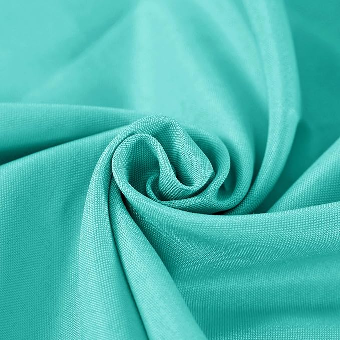Cupuamon 108 inch Round Tablecloth Washable Polyester Table Cloth Decorative Table Cover for Wedding Party Dining Banquet（108 inch,Turquoise）