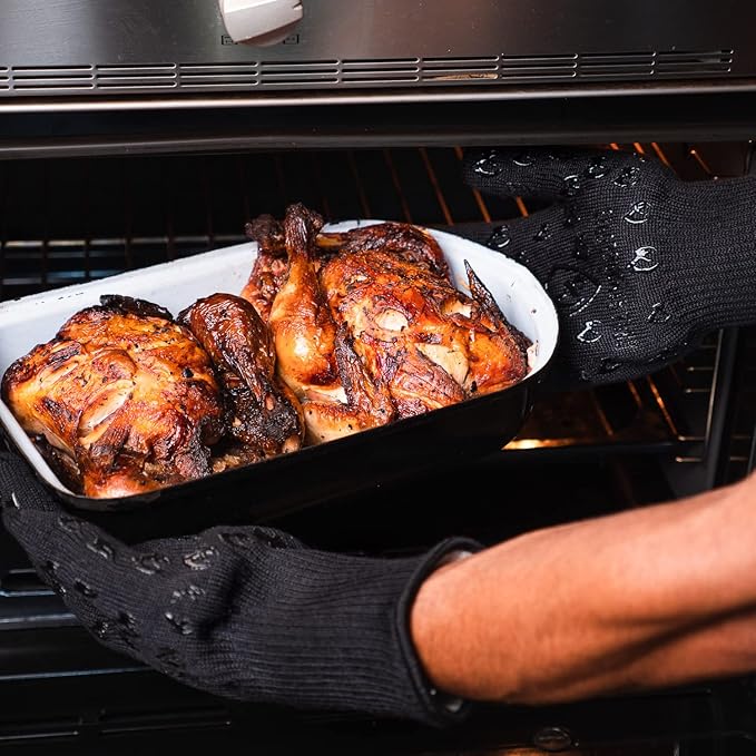 Grill Armor Oven Gloves ??932째F Heat, Fire & Cut Resistant Mitts for BBQ, Grill, Cooking, Grilling, Baking, Smoker & Fire Pit
