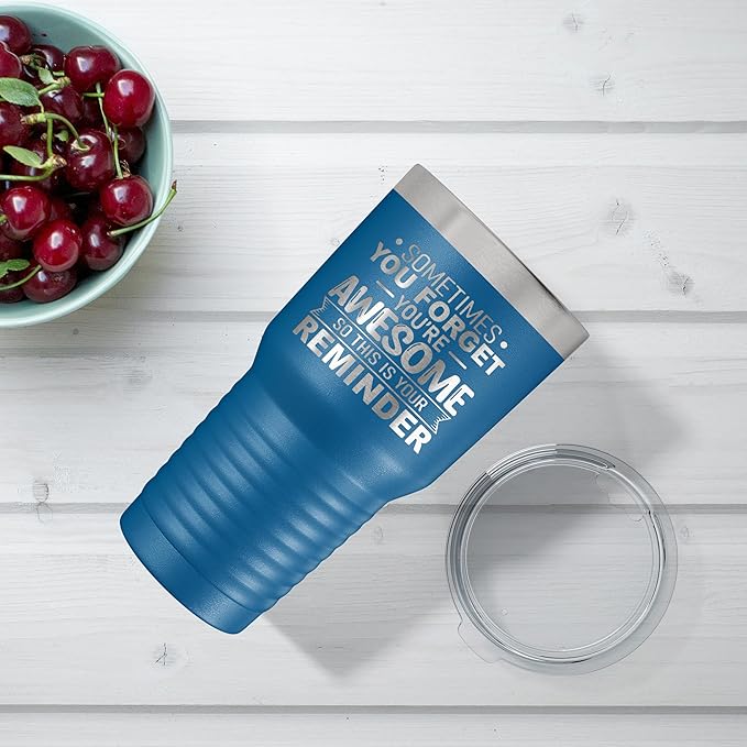 Spotted Dog Company Inspirational Tumbler, Inspirational Gifts for Men Dad Father Wife Sister Women, Birthday For Him Her, You?셱e Awesome Tumbler, Teacher Coworker Gifts 30oz Royal Blue