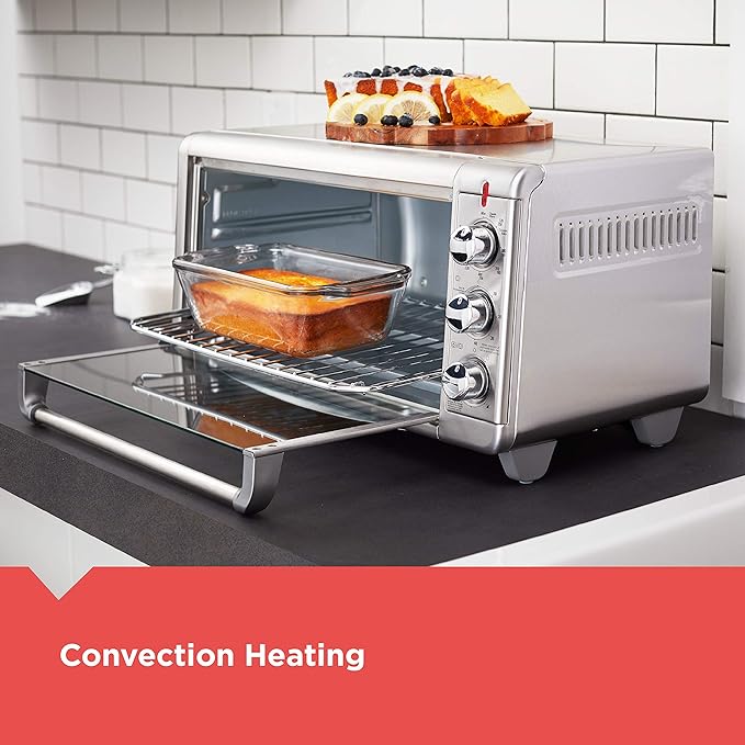 BLACK+DECKER Crisp 'N Bake Air Fry Countertop Convection Toaster Oven, XL Capacity, 8-Slice, 5-in-1, Fits 9??x 13??pan,12??Pizza, 60-Min Timer, Bake, Broil, Air Fry, Toast, Keep Warm, Stainless Steel