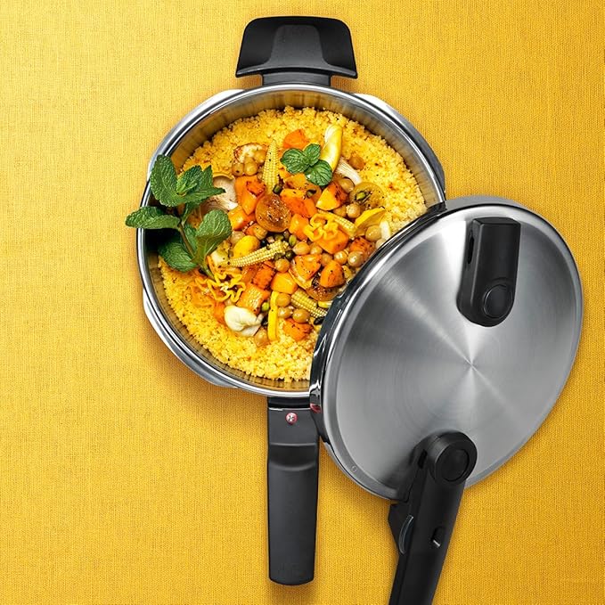 Fissler Vitaquick Premium Pressure Cooker Set, 6.3 Quart and Glass Lid