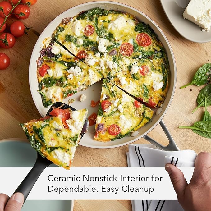KitchenAid Hard Anodized Ceramic 9-Piece Nonstick Cookware Set ??Includes Fry Pans, Saucepan, Stockpot, Durable, Even Heating, Oven Safe to 500째F, Empire Red