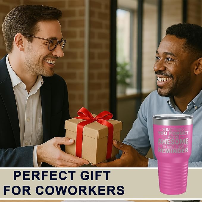 Spotted Dog Company Inspirational Tumbler, Inspirational Gifts for Men Dad Father Wife Sister Women, Birthday For Him Her, You?셱e Awesome Tumbler, Teacher Coworker Gifts 30oz Pink