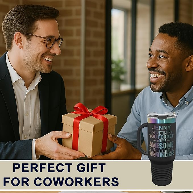 Personalized Inspirational Tumbler, Inspirational Gifts for Men Dad Father Wife Sister Women, Custom Birthday For Him Her, Customized You?셱e Awesome Tumbler, Teacher Coworker Gifts 40oz Black Prism