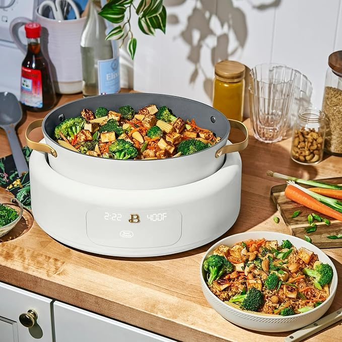 Beautiful 10-in-1 6 Qt Multi-Cooker with LED Digital Display ??Multi-Function Appliance for Rice, Steam, Slow Cook, Sear, Roast & Daily Meals, Nonstick Pot, Space-Saving Solution for Kitchen Cooking