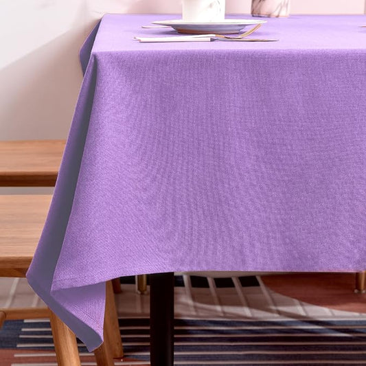 BALCONY & FALCON Table Cloth for 6 Foot Rectangle Tables ??Waterproof, Wrinkle-Free Farmhouse Tablecloth for Dining, Kitchen, Wedding, Baby Shower & Spring Holiday Gatherings (Lavender, 55" x 95")