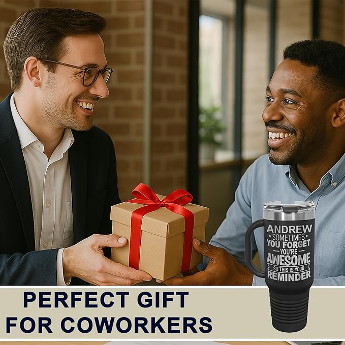 Personalized Inspirational Tumbler, Inspirational Gifts for Men Dad Father Wife Sister Women, Custom Birthday For Him Her, Customized You?셱e Awesome Tumbler, Teacher Coworker Gifts 40oz Black