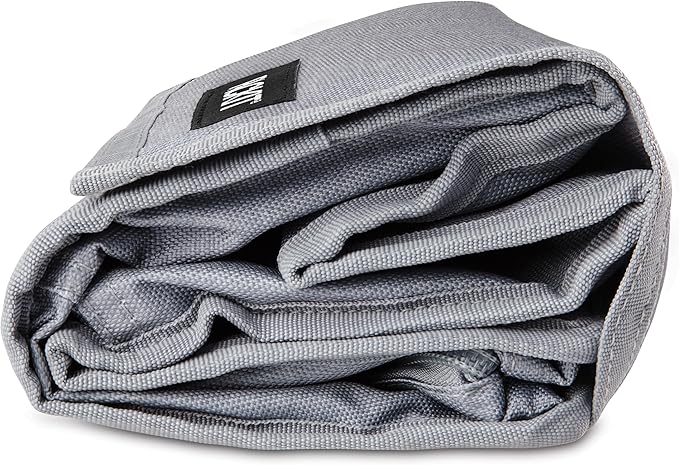 PackIt짰 Freezable Lunch Bag, Gray Fog, Built with ECOFREEZE짰 Technology, Foldable, Reusable, Zip and Velcro Closure with Buckle Handle, Designed for Work Lunches and Fresh Lunch On the Go
