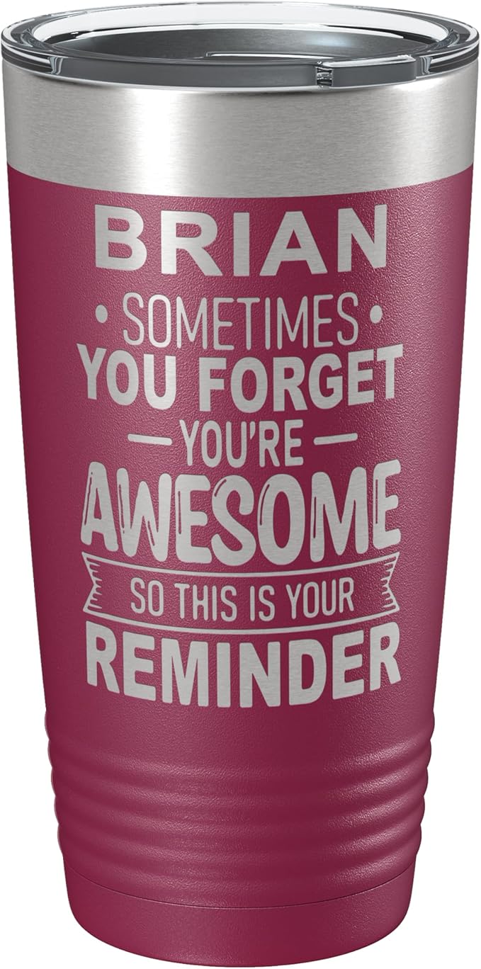 Personalized Inspirational Tumbler, Inspirational Gifts for Men Dad Father Wife Sister Women, Custom Birthday For Him Her, Customized You?셱e Awesome Tumbler, Teacher Coworker Gifts 20oz Maroon