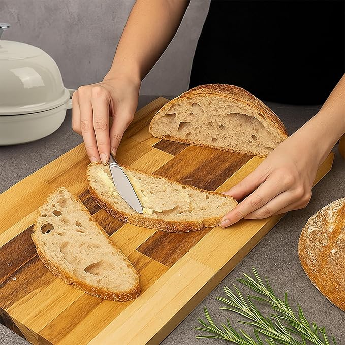 Dutch Oven for Bread Baking, 5.4 Quart Dutch Enameled Cast Iron Bread Oven, Dutch Oven for Sourdough Bread Baking, Oven Safe up to 500째 F, 25 cm White