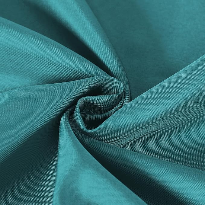 Cupuamon 60 inch Round Tablecloth Washable Polyester Table Cloth Decorative Table Cover for Wedding Party Dining Banquet（60 inch,Peacock Blue）