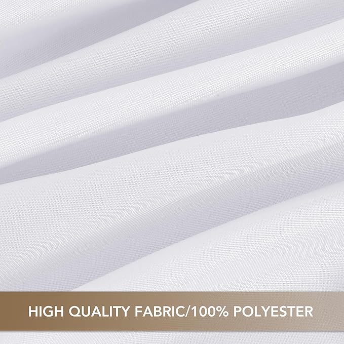 sancua White Round Tablecloths 70 Inch, 6 Pack - Circle Fabric Cloth Table Cloths for Wedding Party Banquet Birthday, Washable Polyester Table Cover (Fit 20-58 Inch Tables)