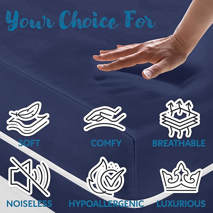 Guardmax Jersey Knitted Full Zippered Mattress Encasement - Waterproof & Bed Bug Proof Mattress Protector - Comfortable, Soft, and Noiseless Zippered Bedding - Dust Mite Proof (54 x 75 x 12)