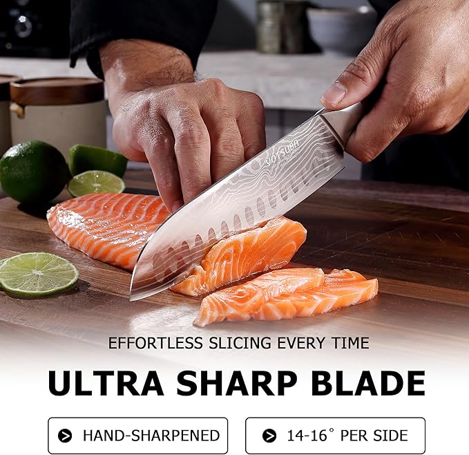 YOTSUBA Chef Knife-8 Inch Japanese Gyuto Kitchen Knife Chef?셲 Knife German High Carbon Stainless Steel Ergonomic Handle Essentials Sharp Gifts for Mom&Dad With Premium Gift Box