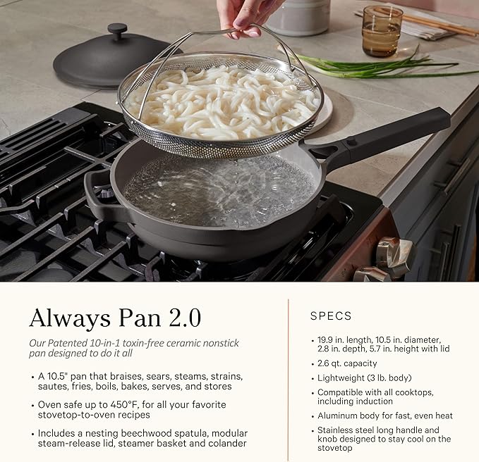 Our Place Cookware Set - 13-Piece Kit Including the Always Pan, Perfect Pot and Spatulas | Multifunctional, Toxin-Free Nonstick | Heat Safe up to 450째F | Oven, Stove, Induction Compatible | Blue Salt