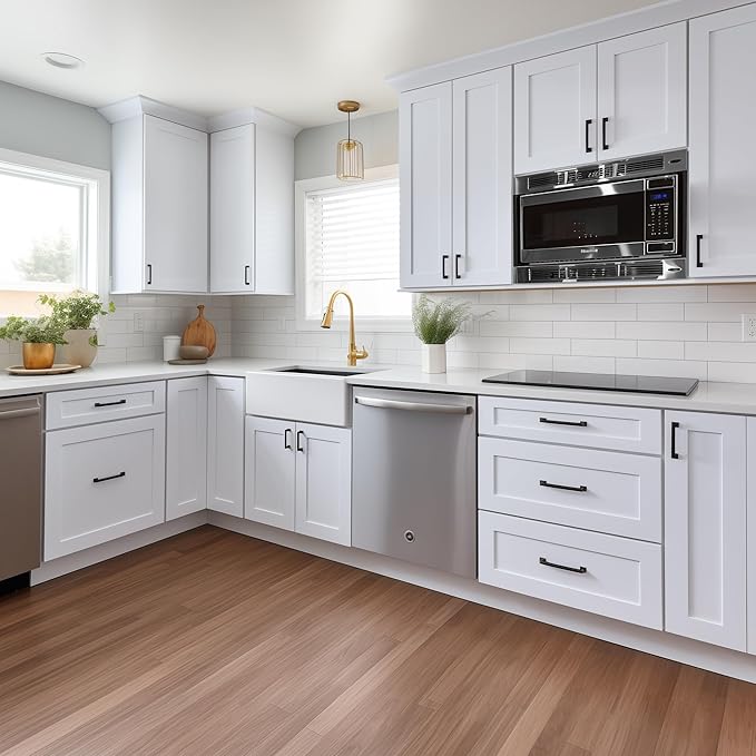 Solid Wood RTA Wall Microwave Cabinet with Open Shelves ??Shaker Style, Space-Saving Kitchen Pantry Storage, Durable and Versatile Wall-Mounted Organizer (SK-White, 30" W x 24" D x 30" H)