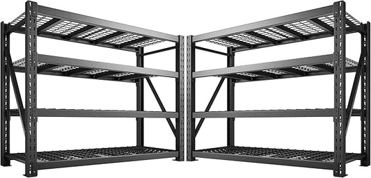 Bepatio 11000LBS Garage Shelving Heavy Duty Storage Shelves Adjustable 4-Tier Metal Shelving Uints Heavy Duty Industrial Shelves for Garage, Warehouse Basement Storage Room 24" D 횞 60" W 횞 72" H