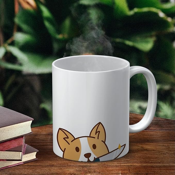 Funny Murder Corgi Mug - Corgi Gifts for Dog Lovers, Mom Dad Gifts - 11 oz Ceramic Coffee Mug