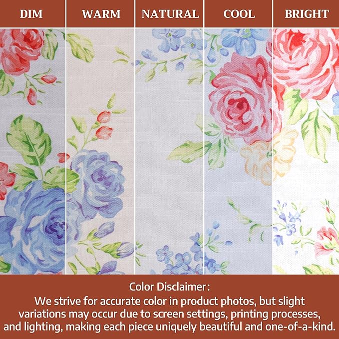 Maison d' Hermine Placemats Set of 2 100% Cotton Washable Cloth Place Mats, Reusable Table Mats for Kitchen Dining Decoration, Party, Wedding, Restaurant Spring/Summer (Vintage Floral, 13" x 19")
