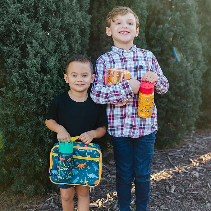 Wildkin Kids Insulated Lunch Box ??Durable and Reusable for School & Travel - Jurassic Dinosaurs